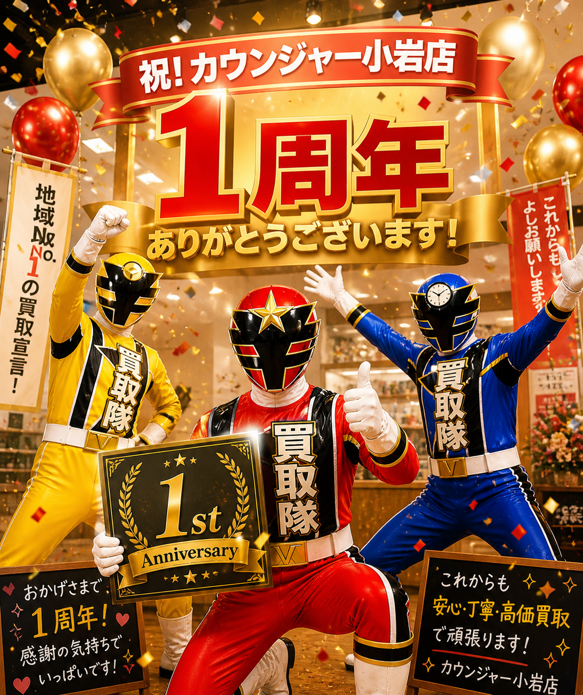 「祝・カウンジャー小岩店 1周年」